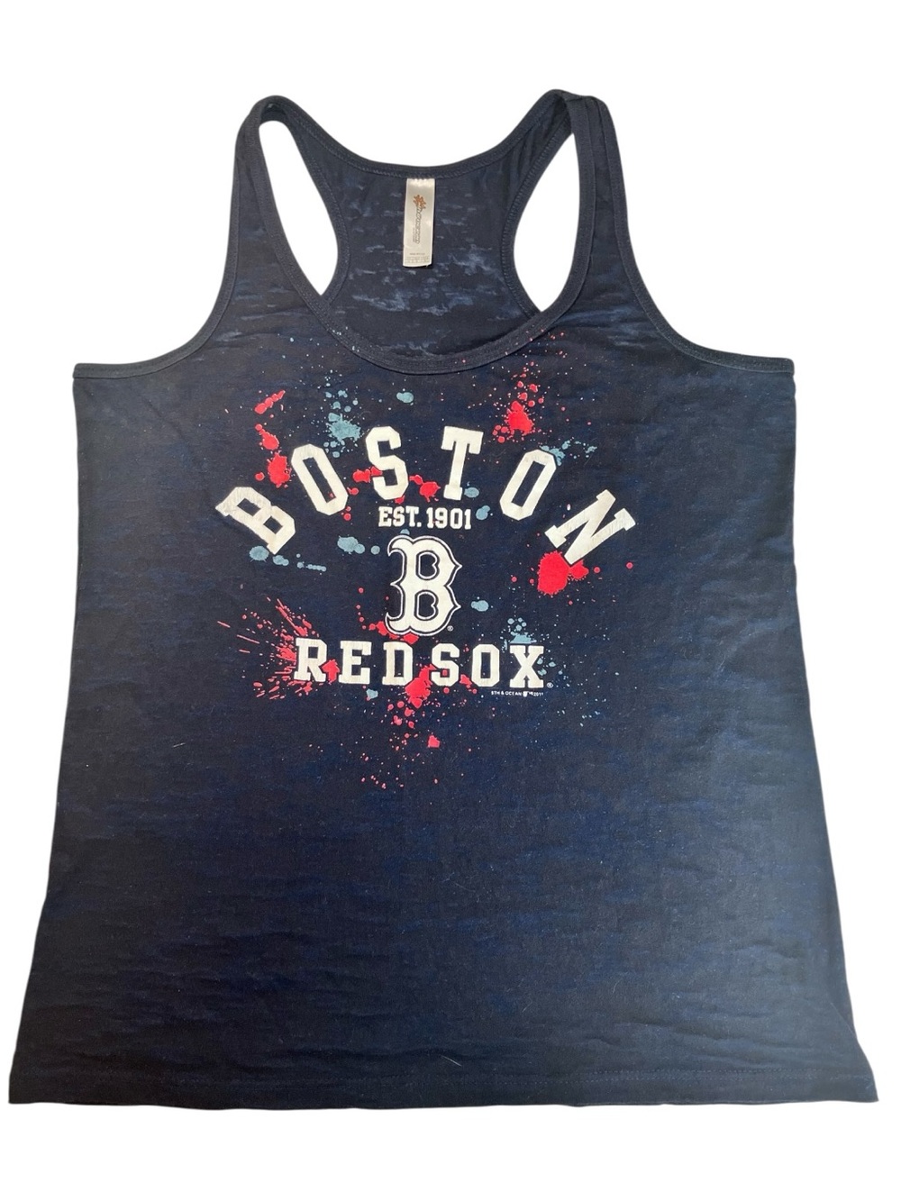 5th & Ocean Navy Blue Boston Red Sox Graphic Racerback Tank